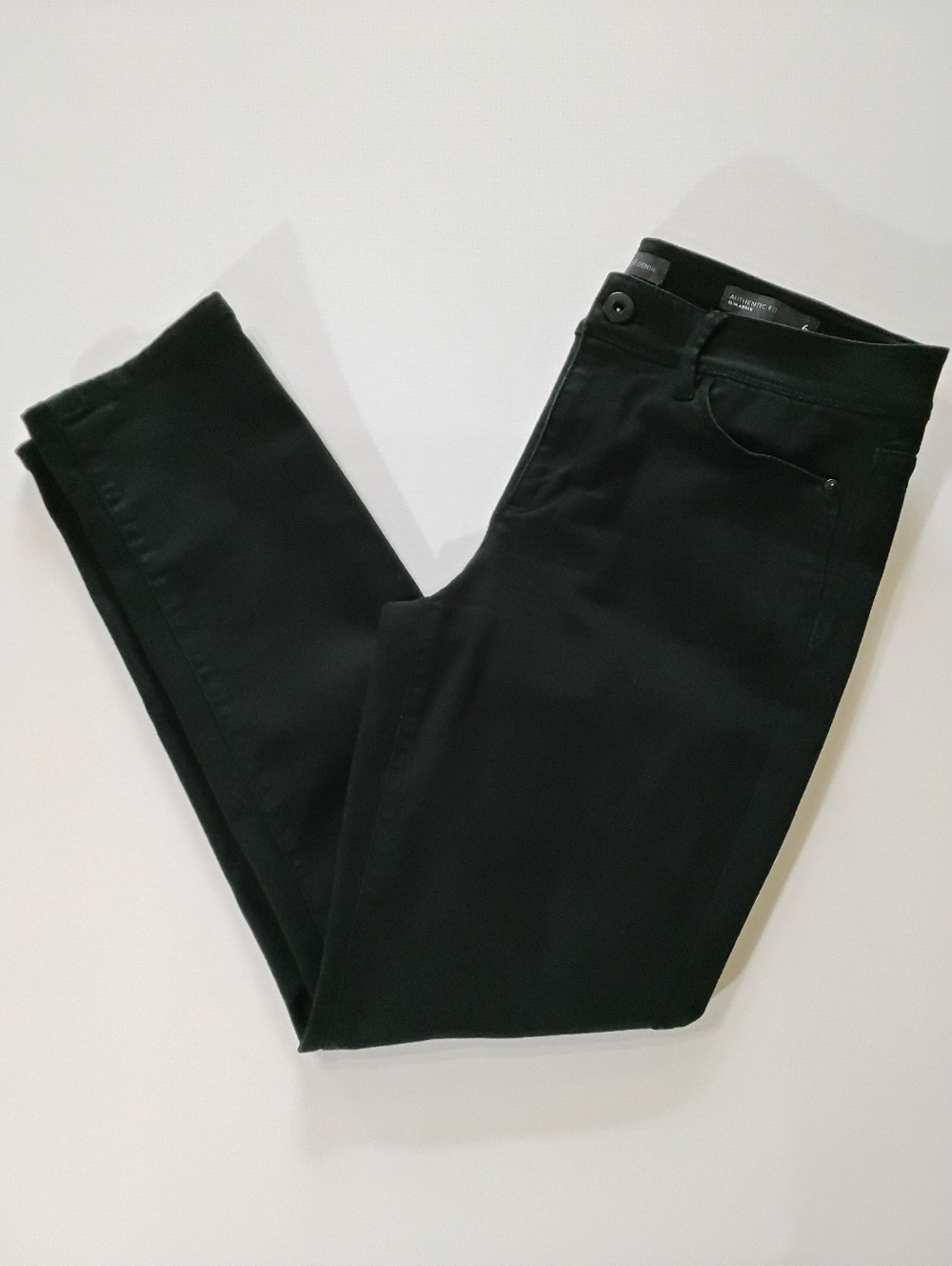 Banana Republic Martin Fit Trouser Pants Womens Size 4 Stretch Black Cuffed Leg
